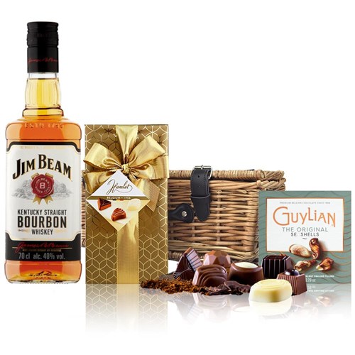 Jim Beam White Label Whisky And Chocolates Hamper